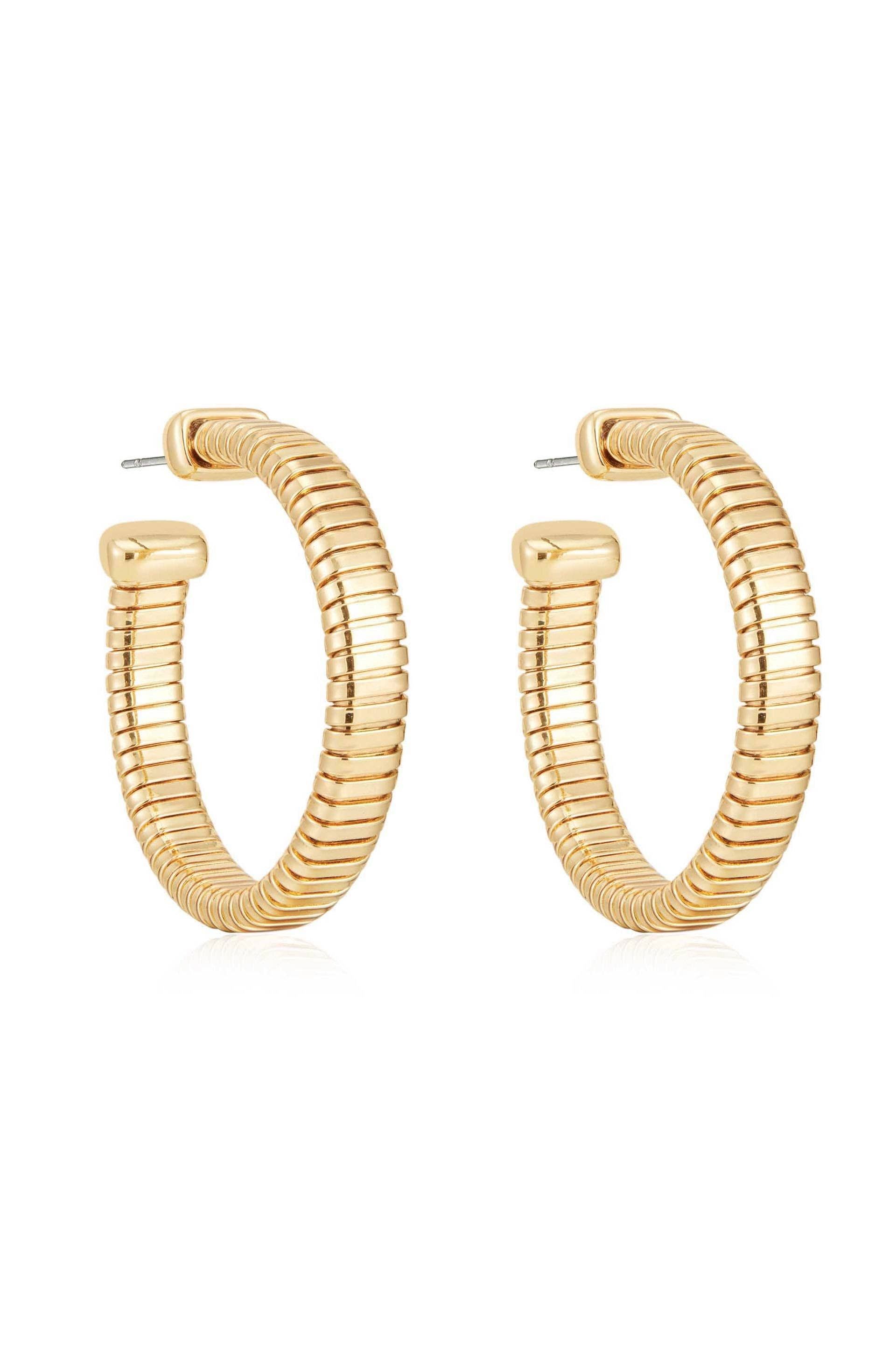 Your Essential Flex 18k Gold Plated Hoops: Silver / One Size
