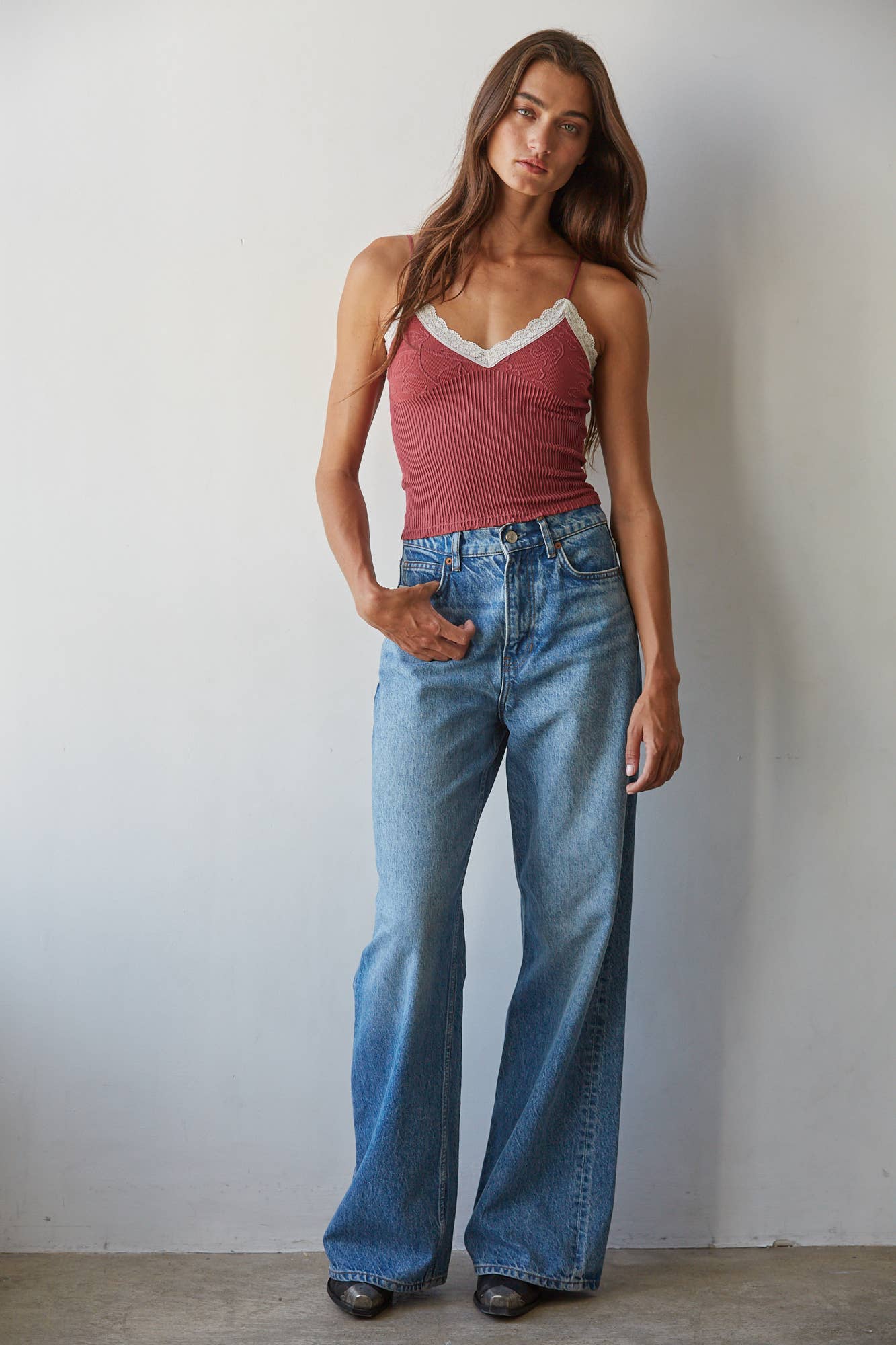 Sugar Coated Cami in Maroon