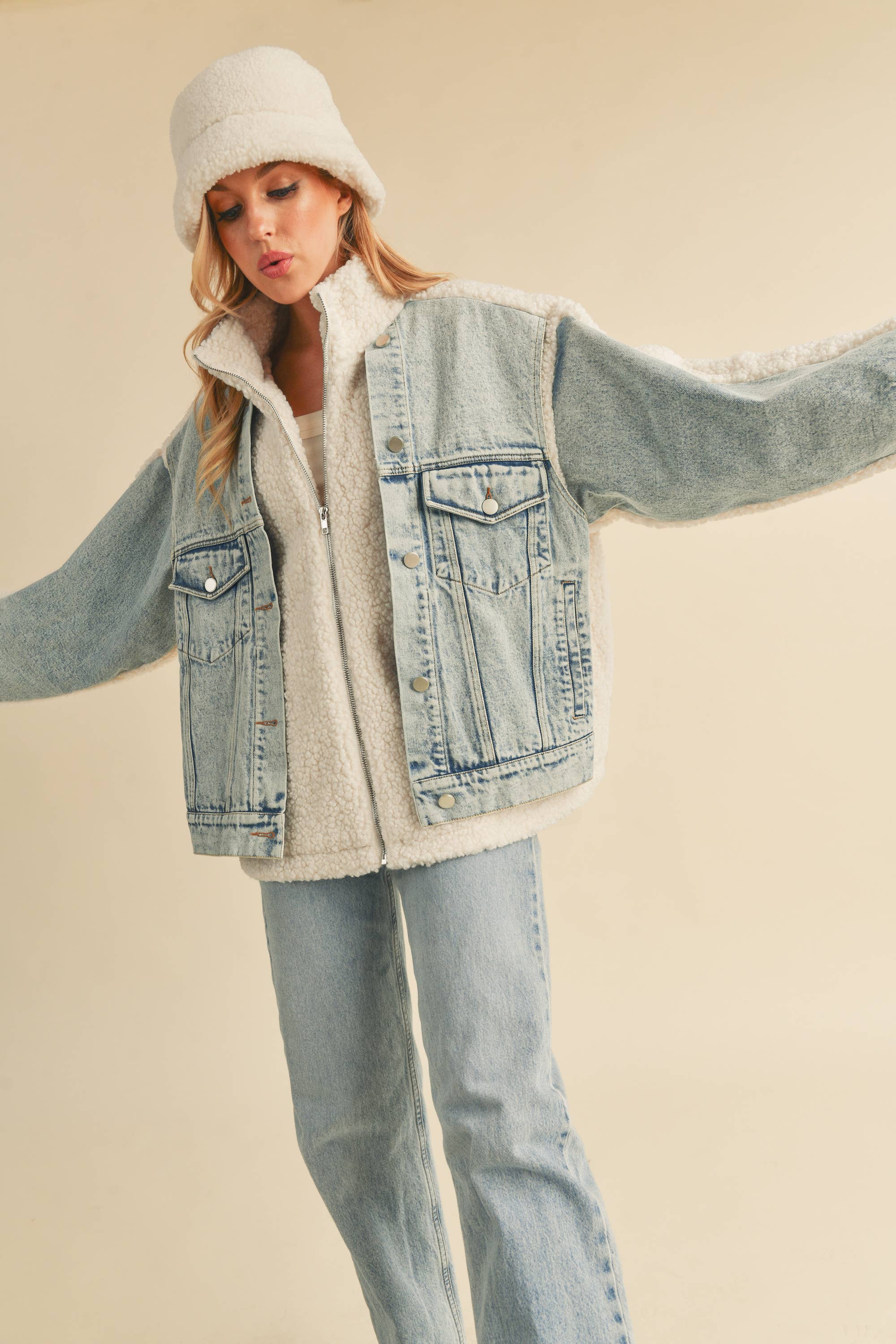 Aspen Denim Sherpa Jacket