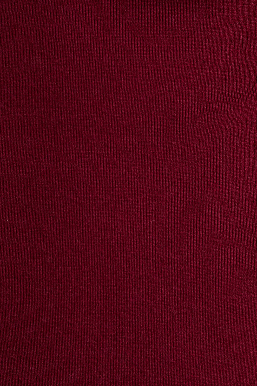 Penelope Mock Neck Dress in Burgundy