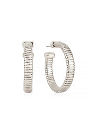 Your Essential Flex 18k Gold Plated Hoops: Silver / One Size