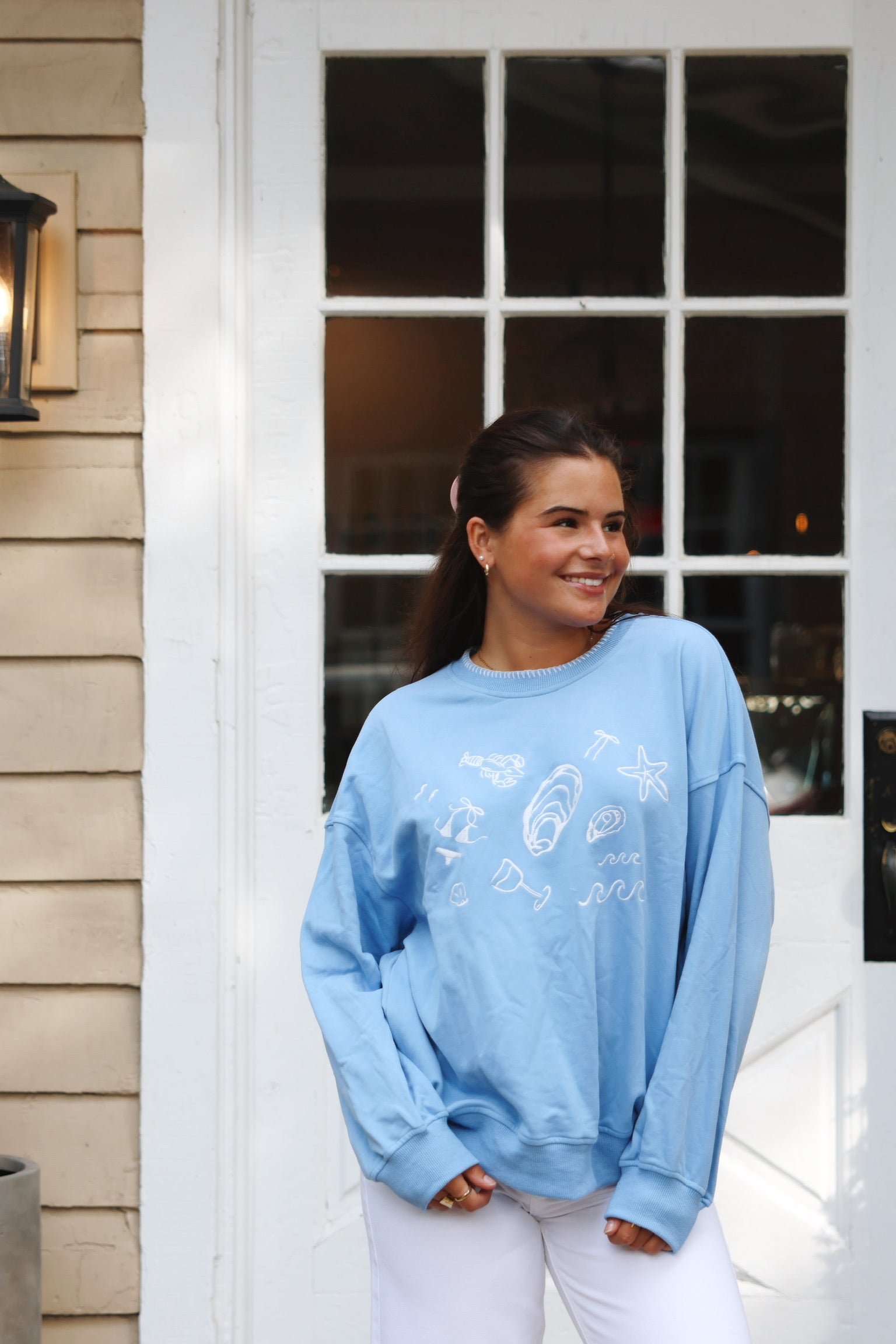 "Summer Vibes" Embroidered Sweatshirt