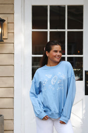 "Summer Vibes" Embroidered Sweatshirt