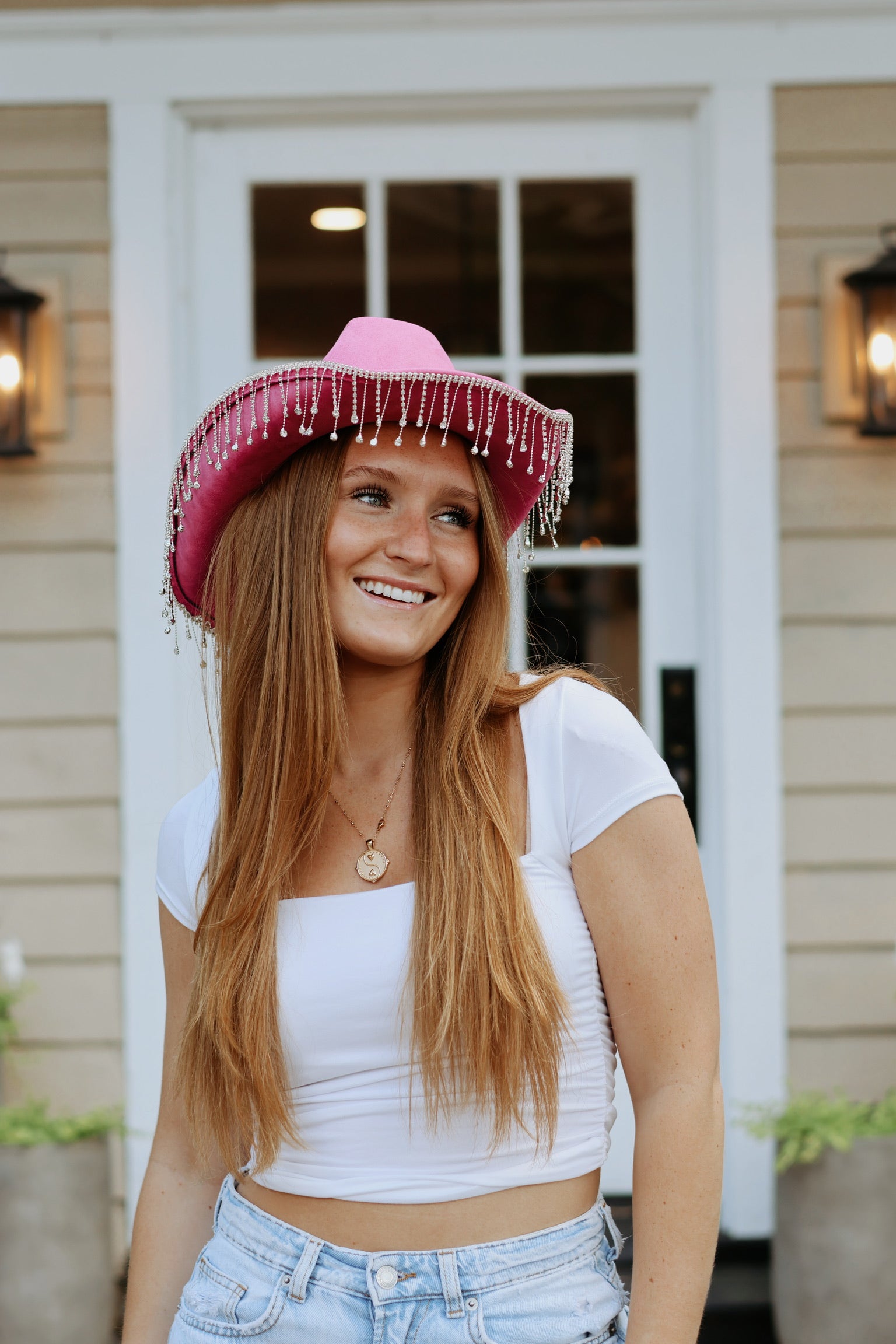 Rhinestone Fringe Cowgirl Hat