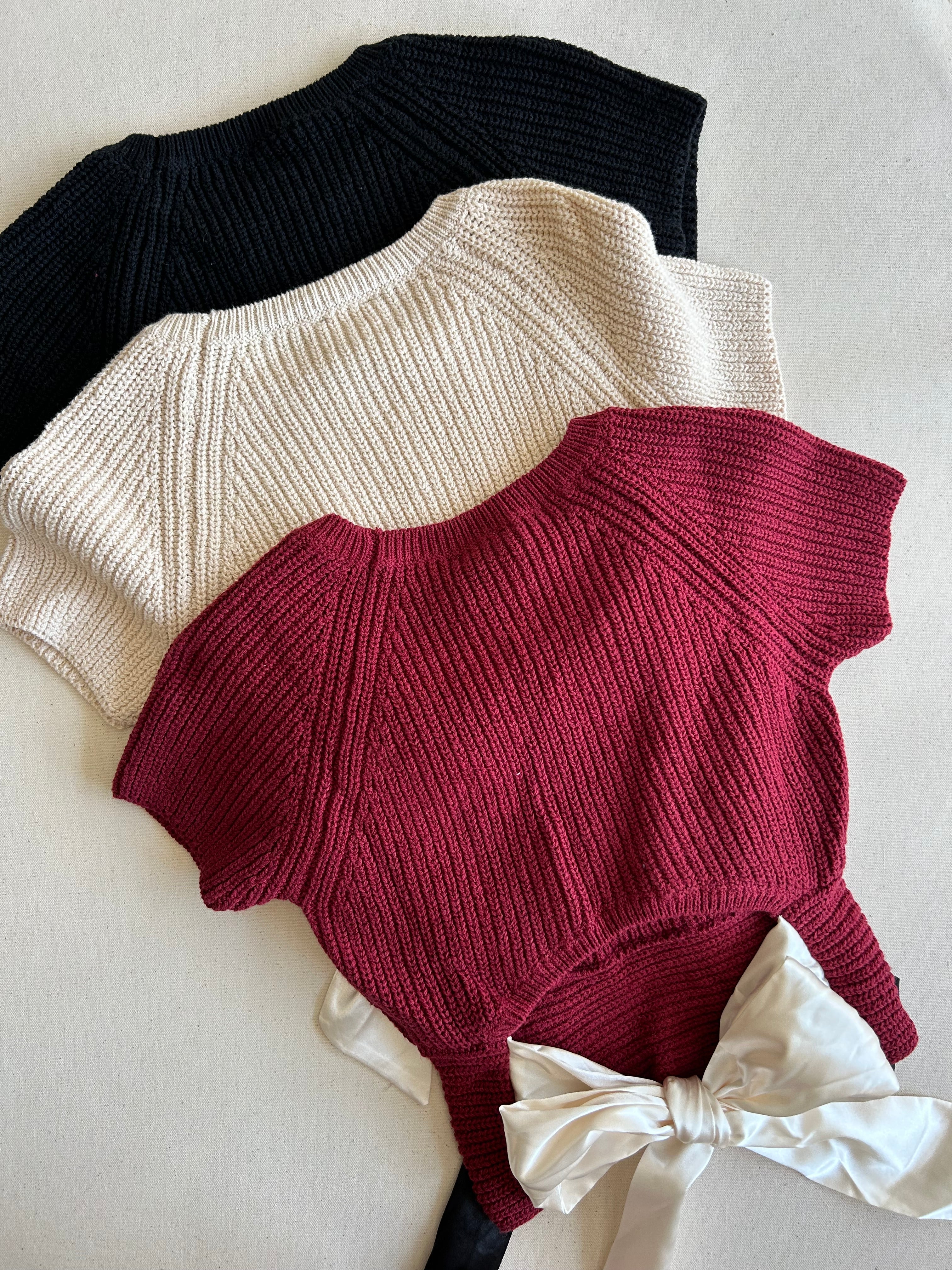 Bree Bow Top  Burgundy