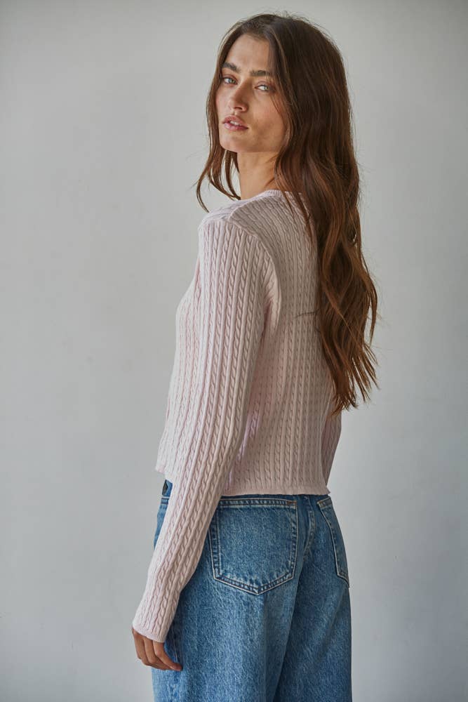 Current Obsession Cardi Ballet Pink