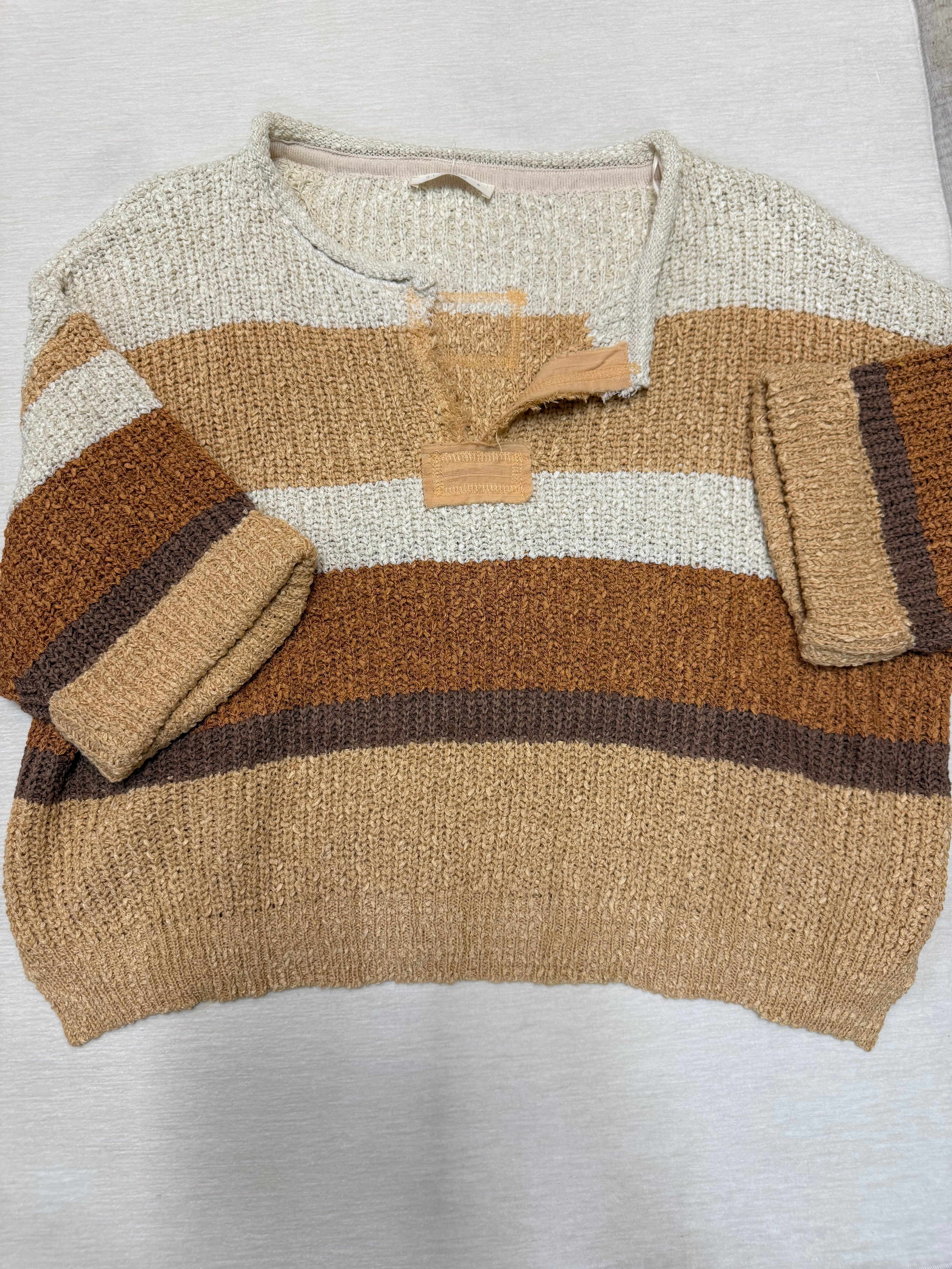 Cider Slouchy Cropped Sweater Multi Color