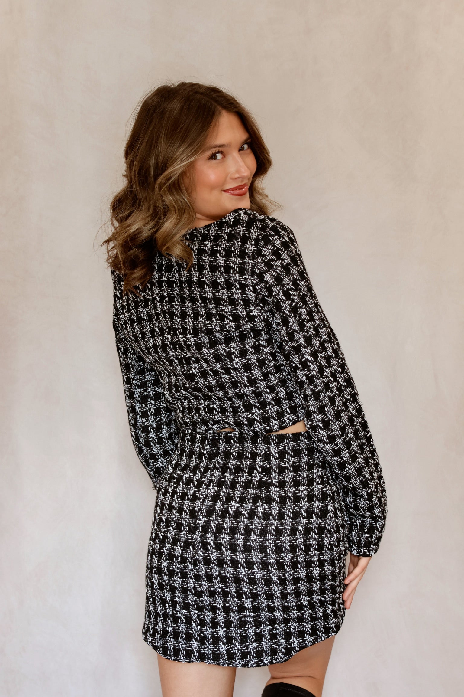 5th Ave Tweed Two Piece Set