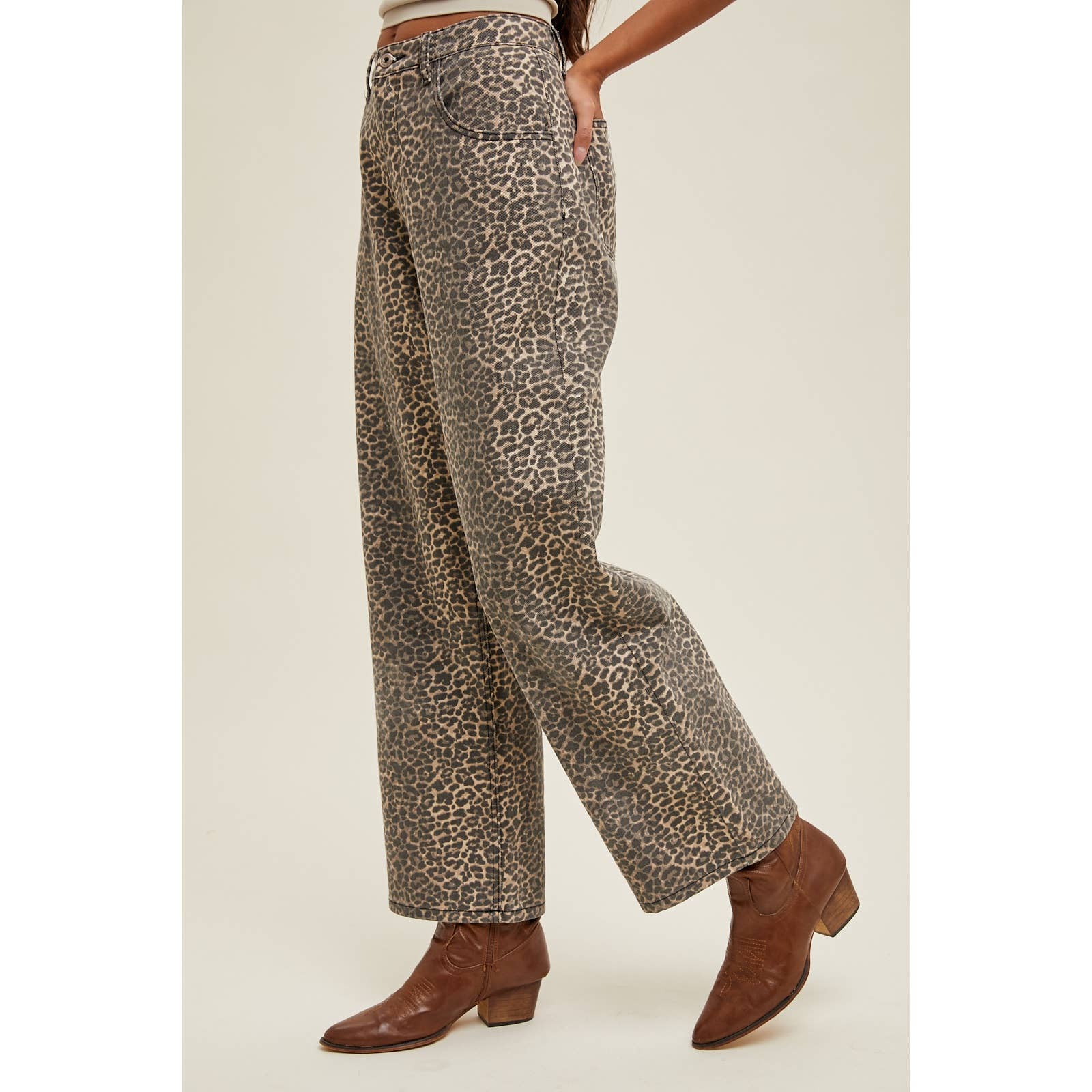 Cheetah Straight Leg Pants