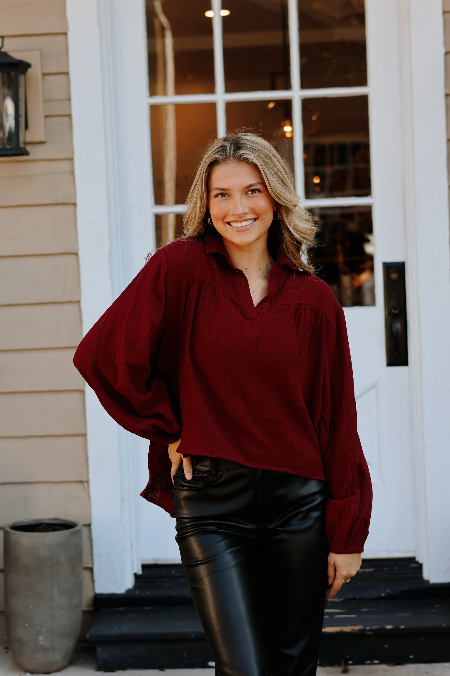 Lyssy Top Burgundy