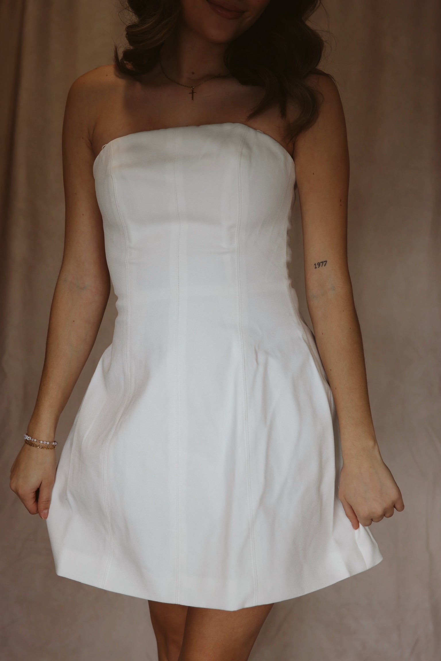 Geranium Party Dress Ivory By Elliatt