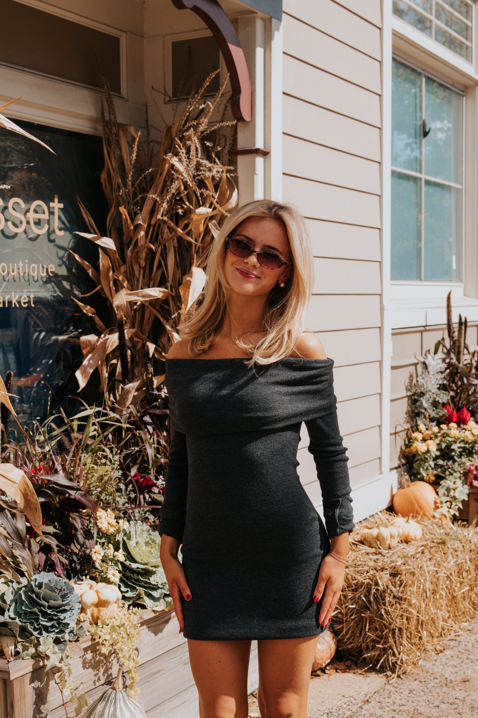 Fairleigh Sweater Dress in Charcoal by NIA