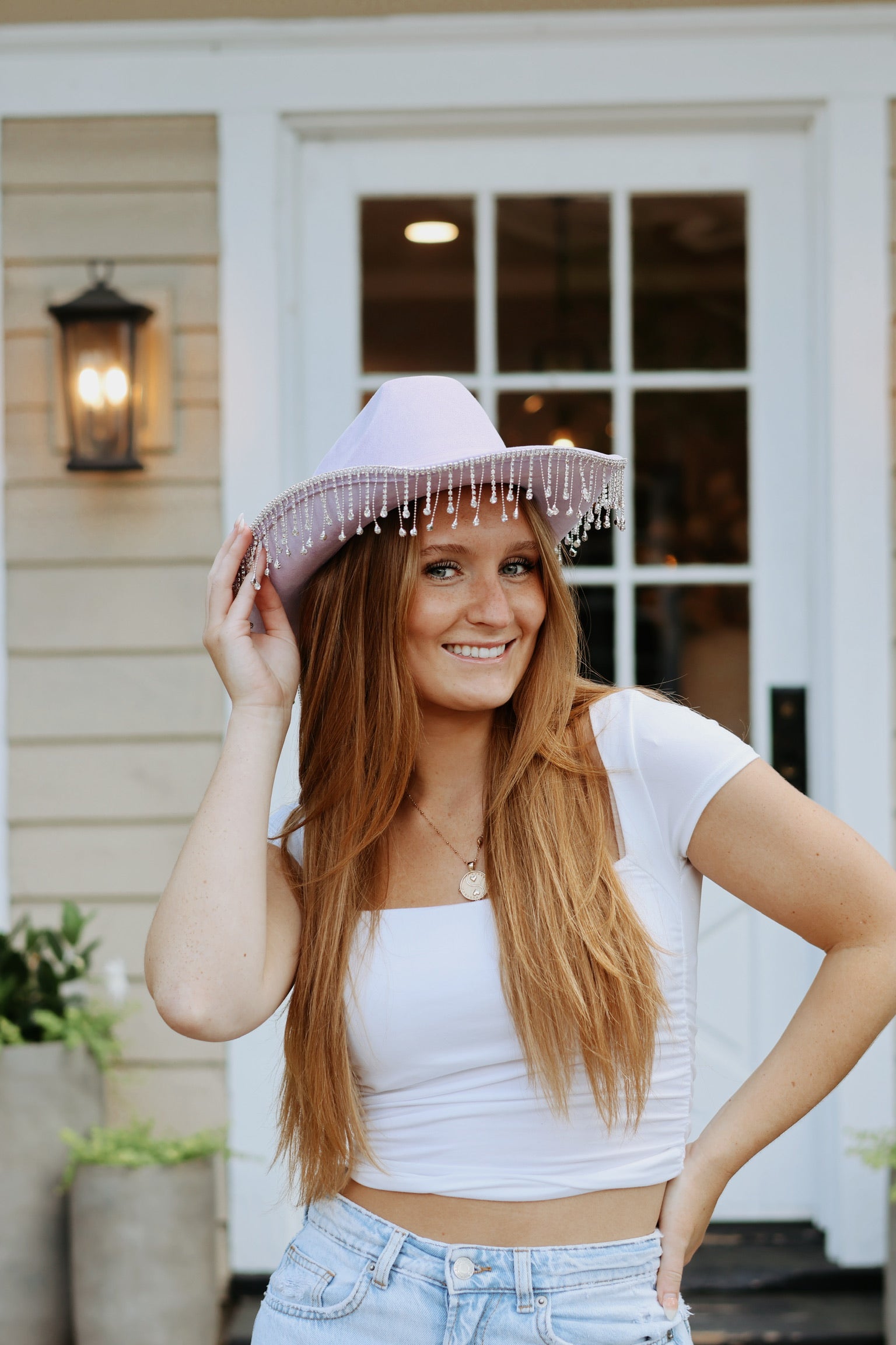 Rhinestone Fringe Cowgirl Hat