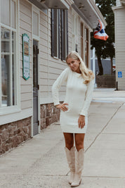 Suzie Ivory Long Sleeve Mini Dress