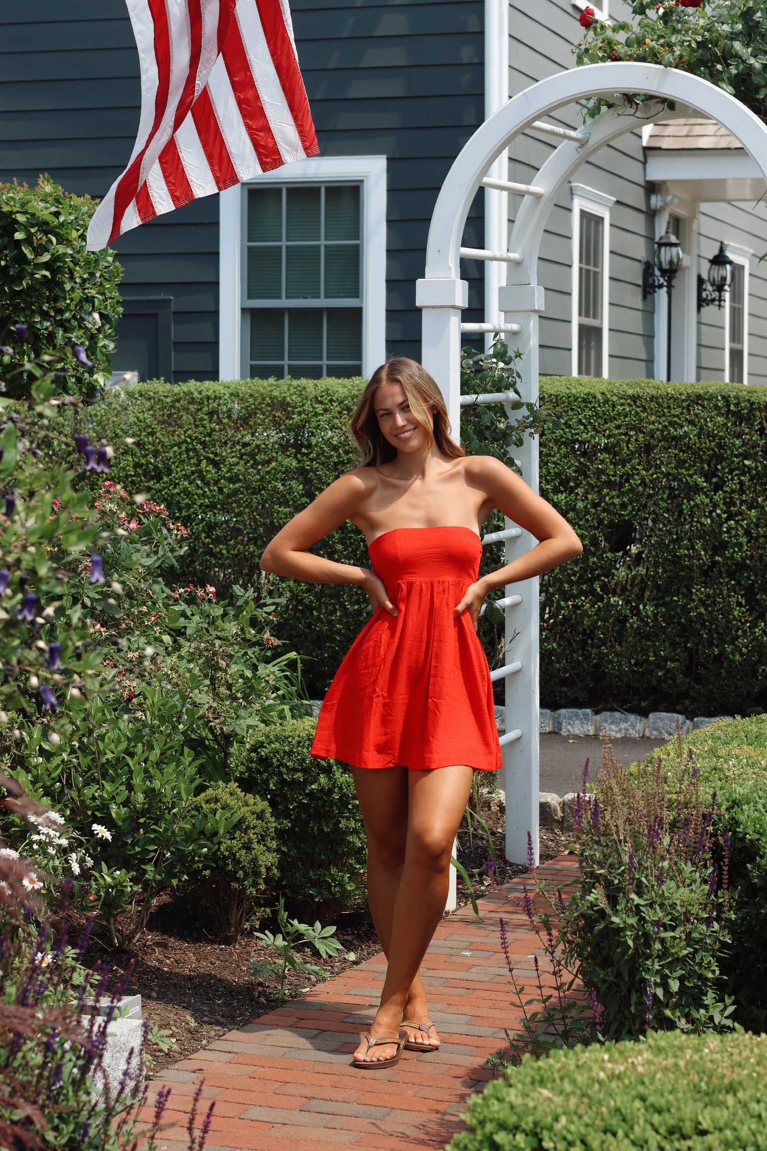 Wendy Babydoll Tube Dress Red S