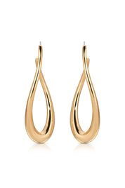 Oblong Abstract Hoop Earring