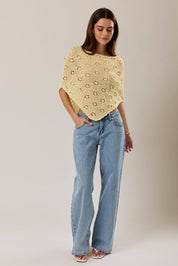 Flower Child Poncho Light Yellow
