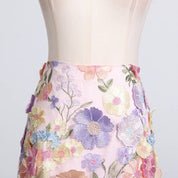 Floral Embroidery Two Piece Multi-Colored