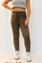 Sloane Suede Pants Olive