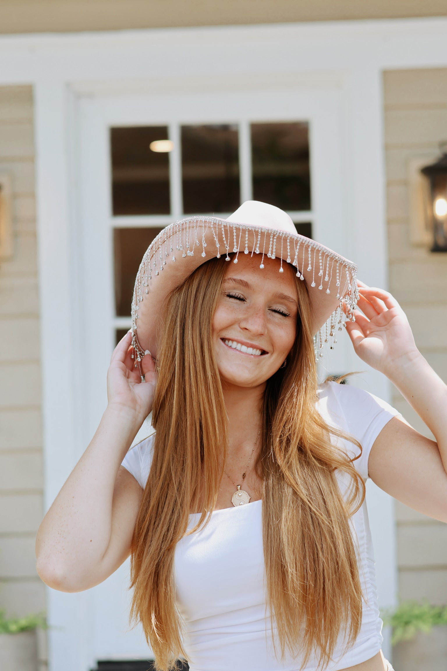 Rhinestone Fringe Cowgirl Hat