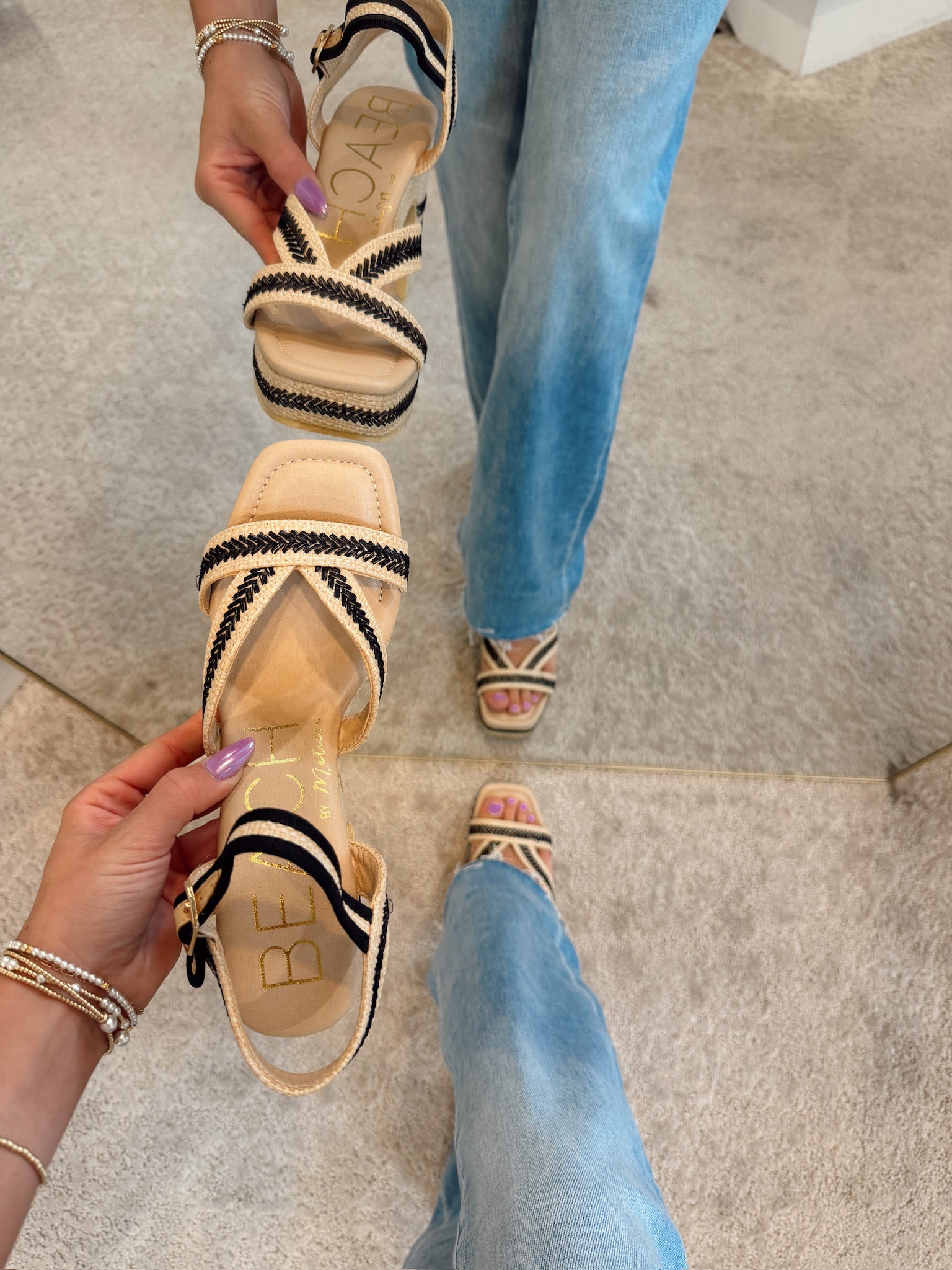 Adelaide Wedge Sandle Natural
