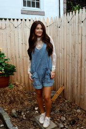 Maxwell Denim Romper Woven