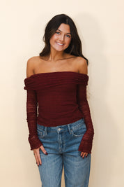 Leighann Lace Top Wine
