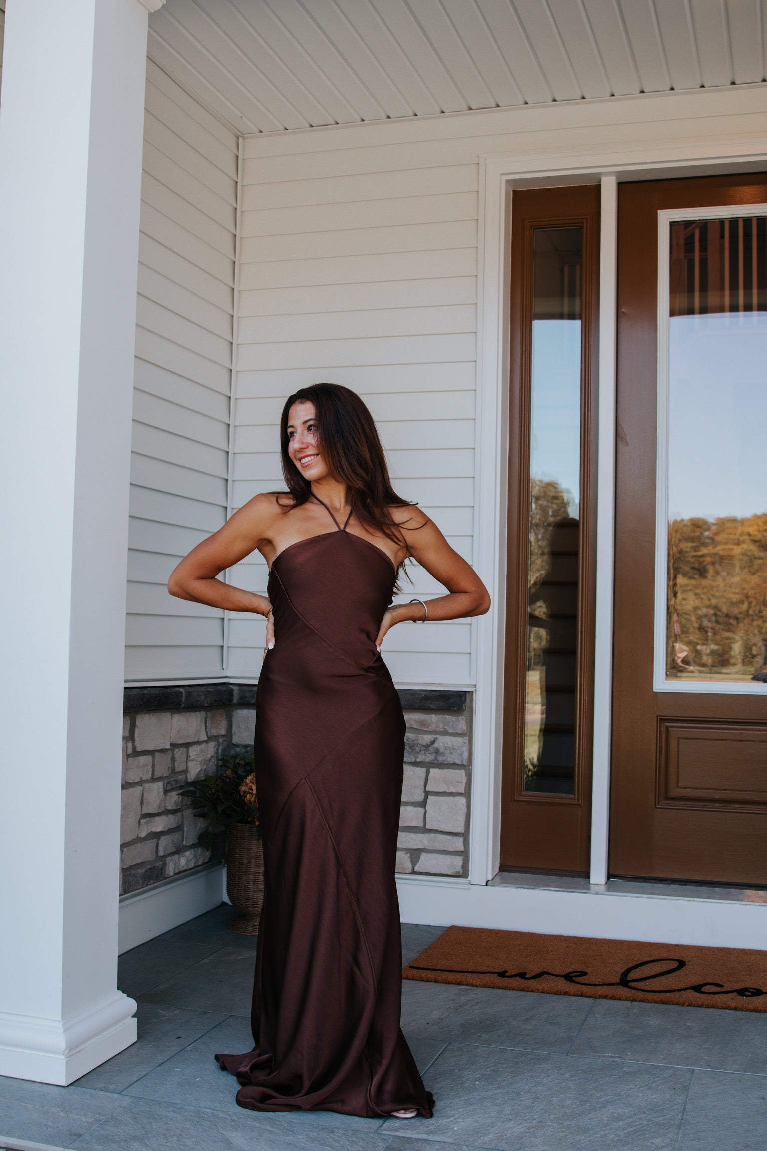 Reese Maxi Dress in Chocolate | Lulus