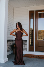 Reese Maxi Dress in Chocolate | Lulus
