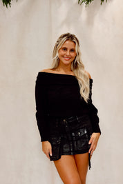 Steph Slouchy Sweater Black