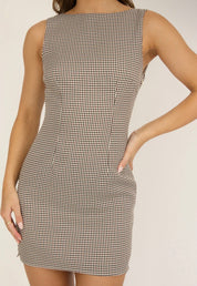 Check Me Out Mini in Brown Gingham