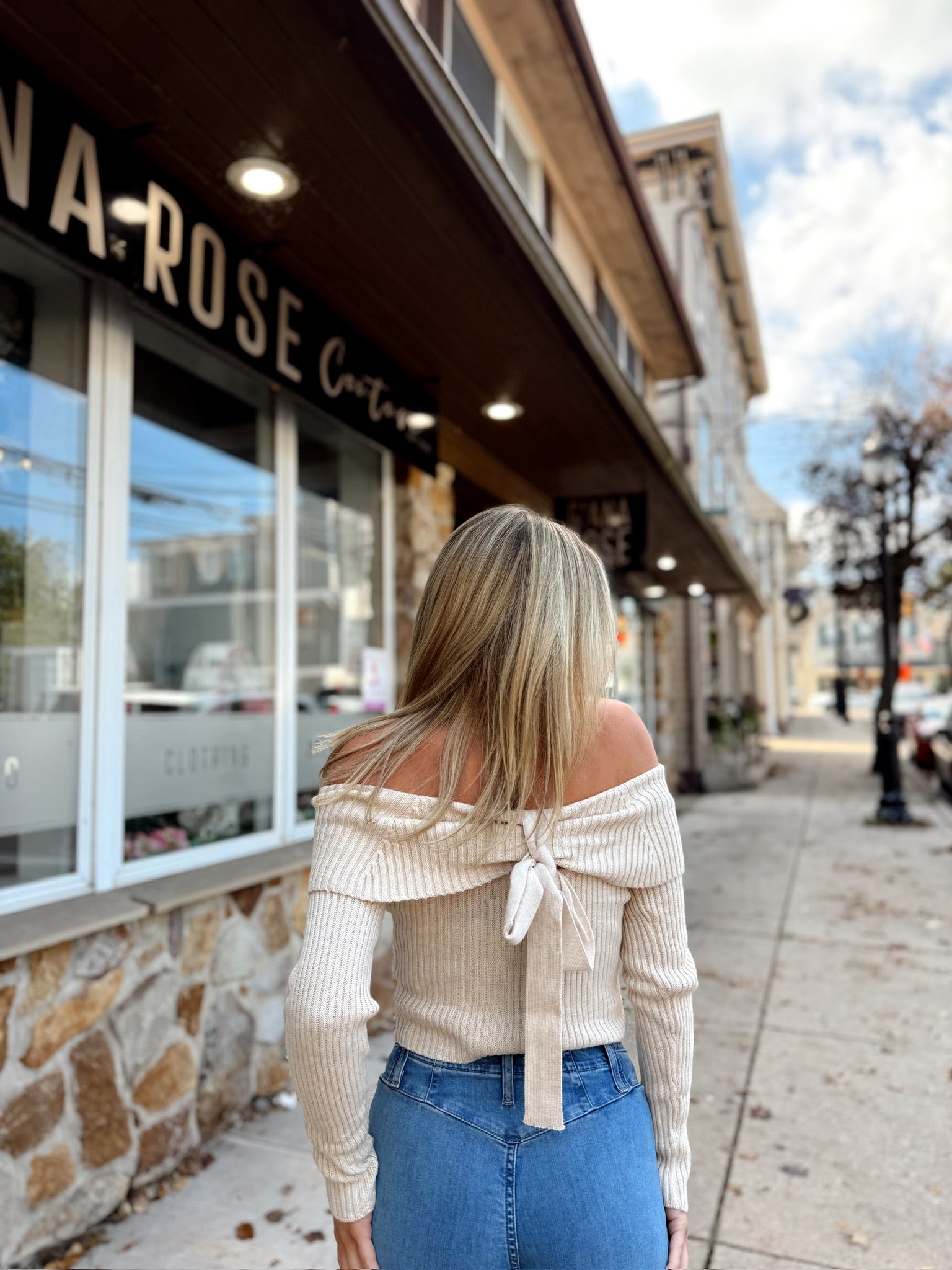 Kerianne Off The Shoulder Top Natural
