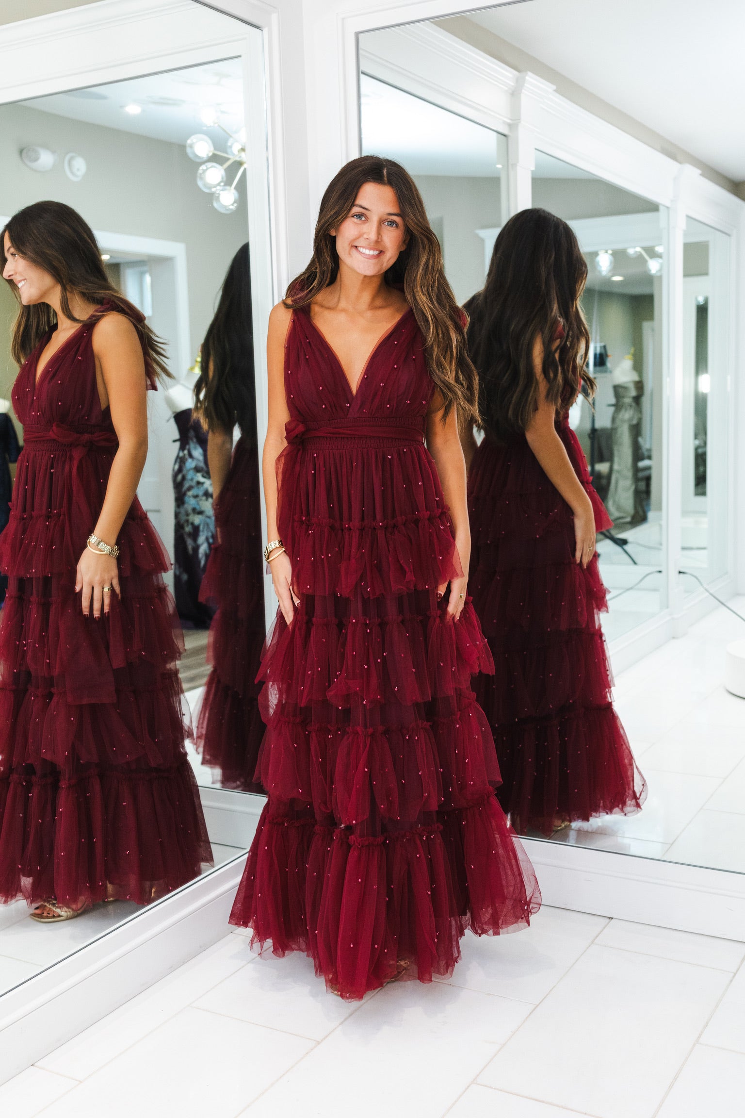 Breakfast at Tiffanys Maxi Burgundy