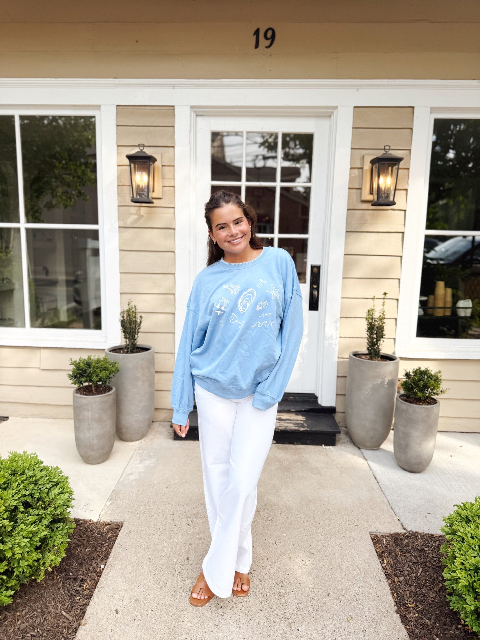 "Summer Vibes" Embroidered Sweatshirt