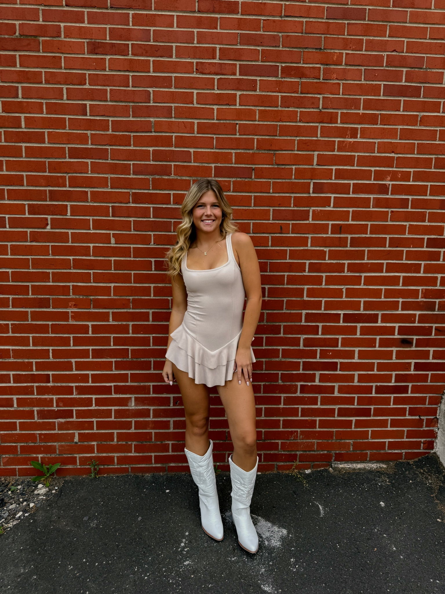 Tyler Taupe Mini Romper