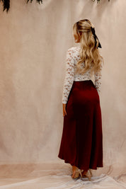 Jeannine Skirt Cabernet