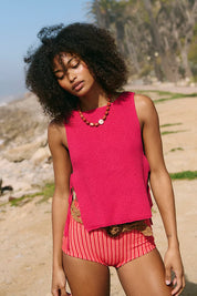 Lizzie Sweater Top in Love Potion