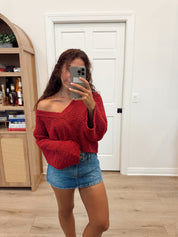 Heartland Cotton Pullover | Richest Red | Free People
