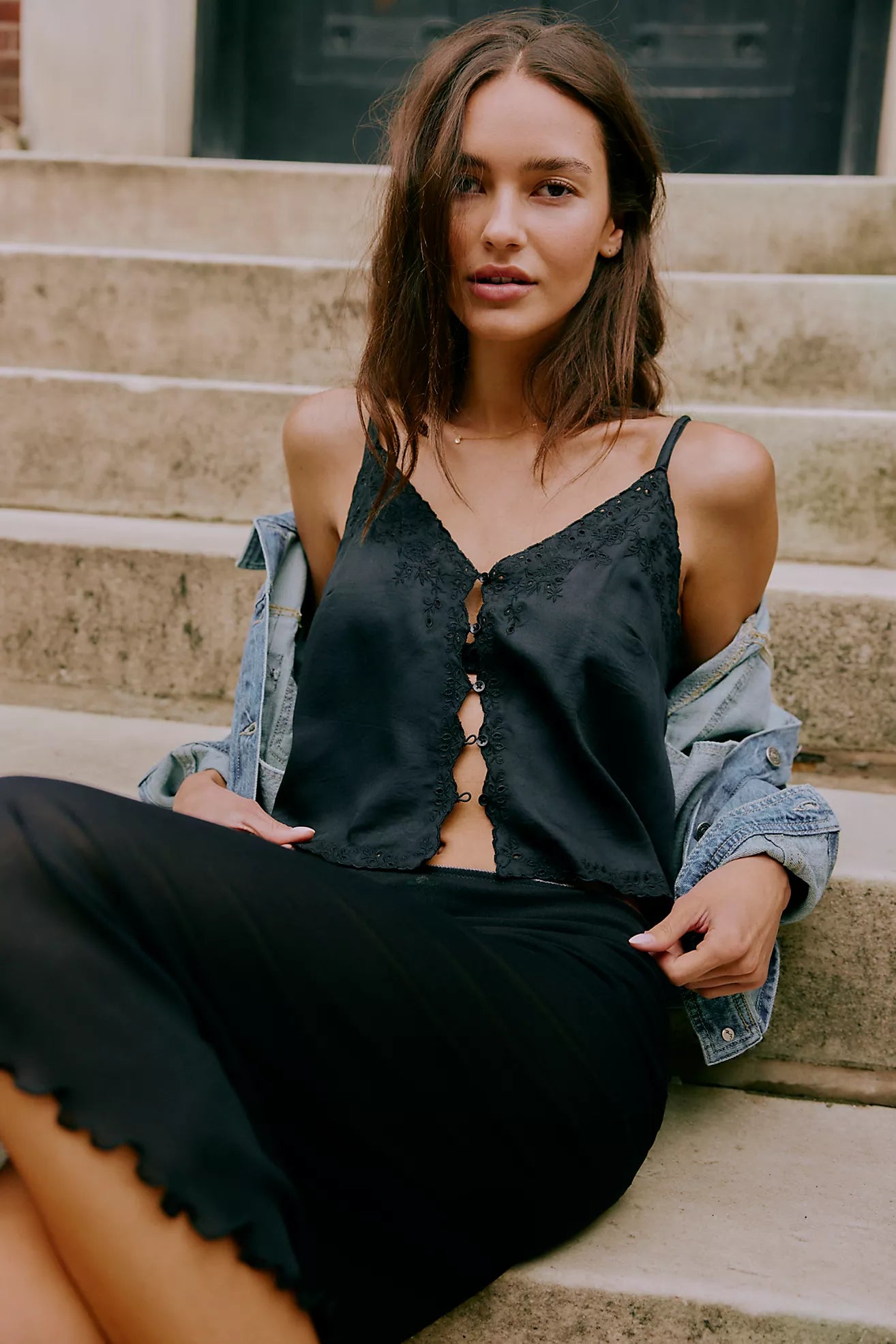 Pieces Of You Cami - Black