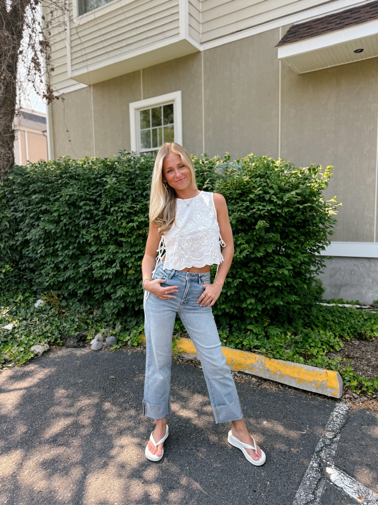 Ella High Rise Straight Jean