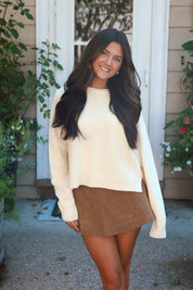 Paradise Found Suede Skort Caramel Cafe FP