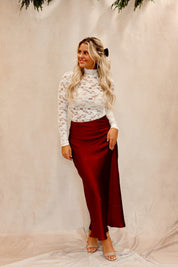 Jeannine Skirt Cabernet