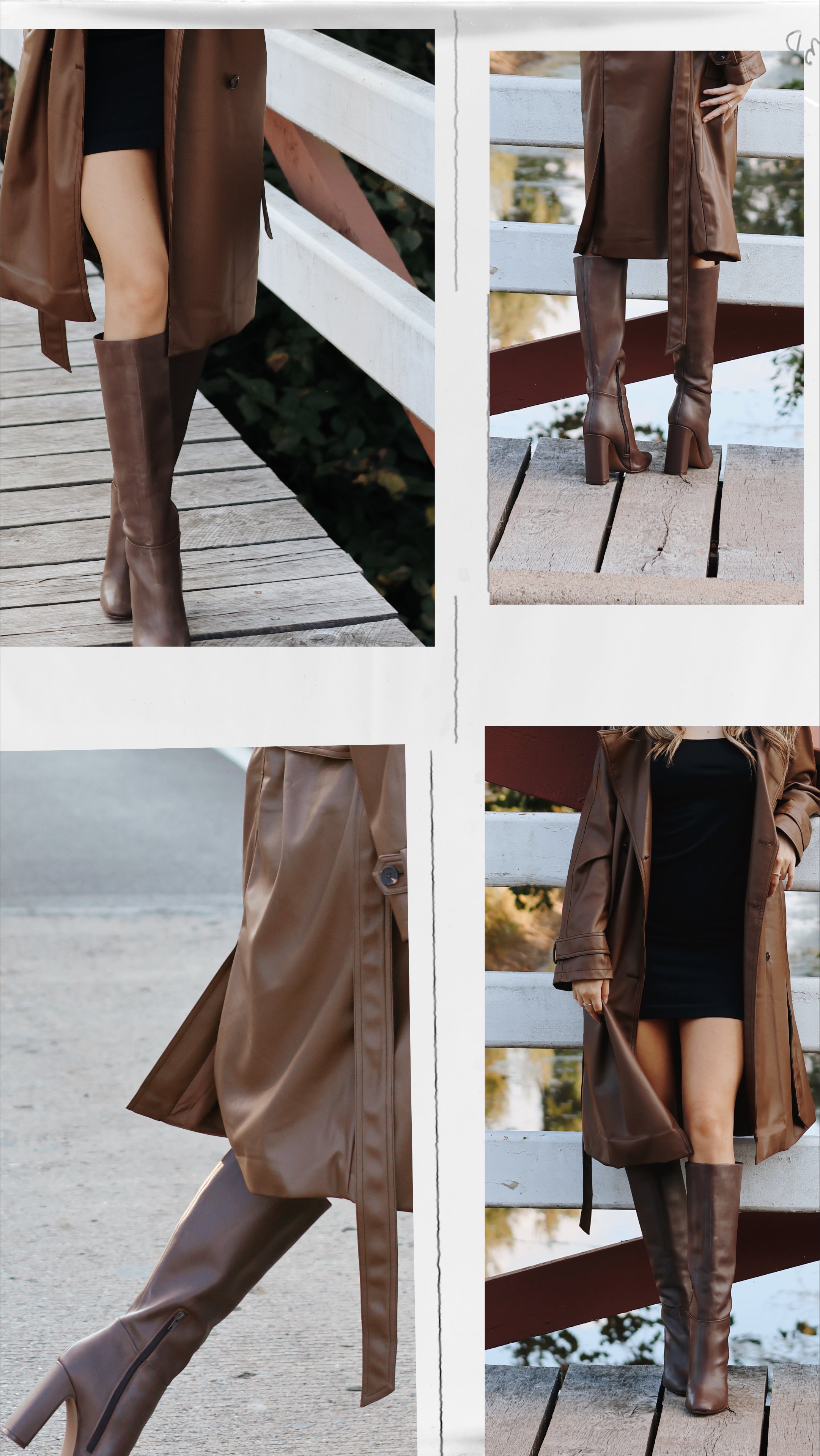 Ally Brown Leather Knee High Boot