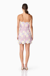 Sigrid Strapless Mini Dress in Purple