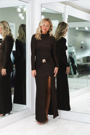 Indira Gown by Elliatt in Black/Gold