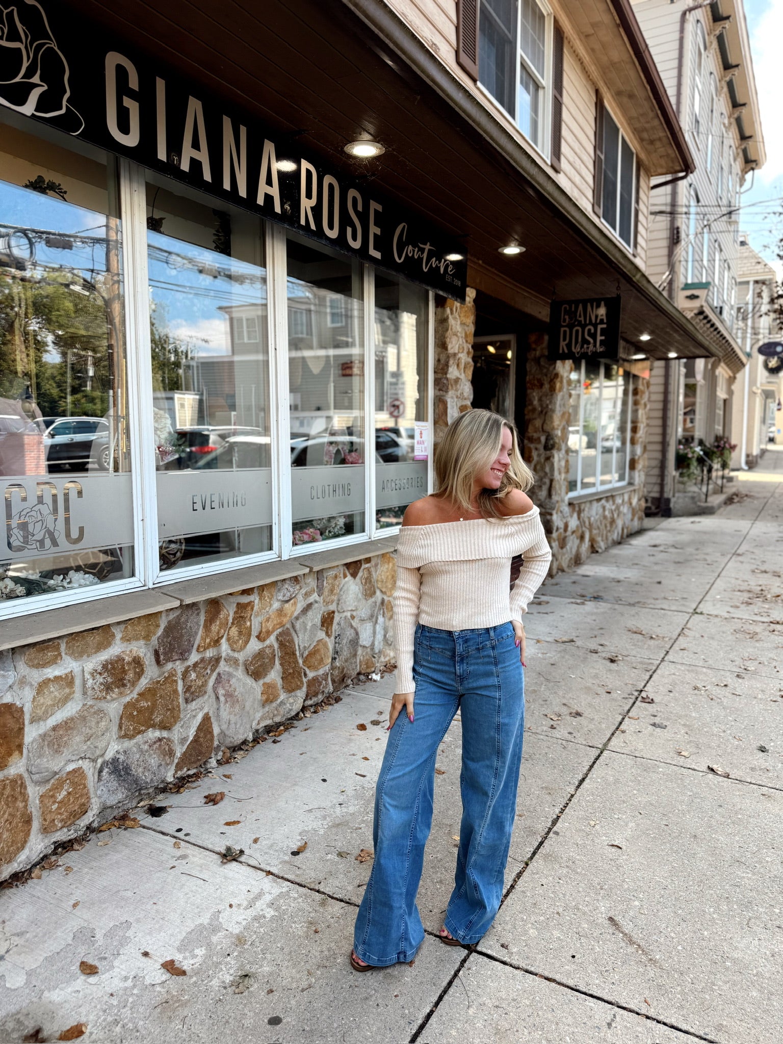 Kerianne Off The Shoulder Top Natural