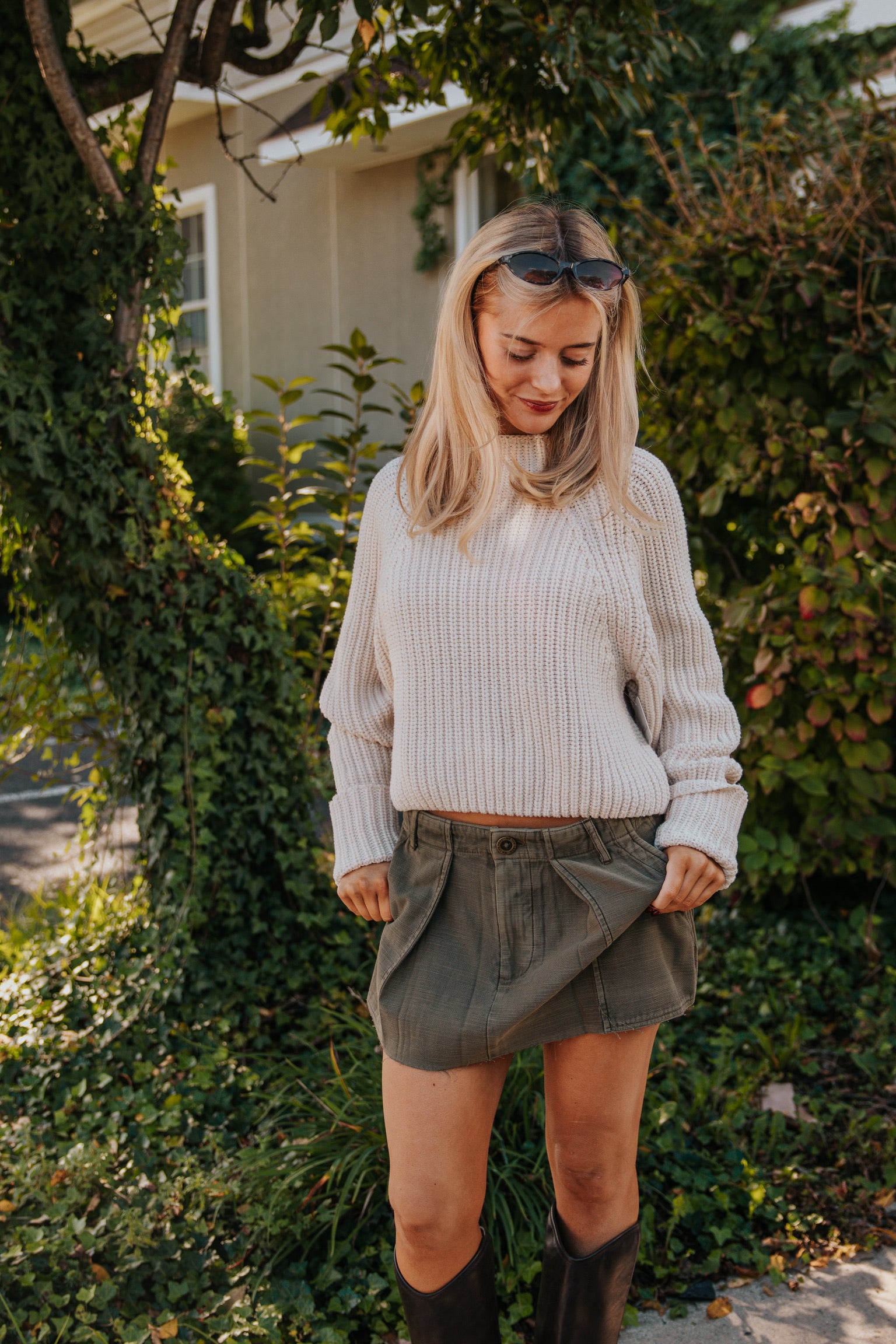 Riverfront Surplus Mini Skirt | Beech Leaves | Free People