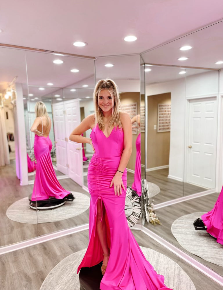 Perri Gown #918 Neon Pink