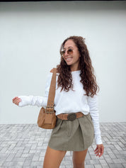 Riverfront Surplus Mini Skirt | Beech Leaves | Free People