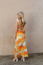 Citrus Bloom Maxi Orange Floral